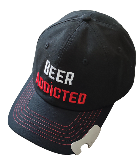 BeerAddicted шапка со отворач за шишиња на визир